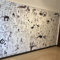 3D Schwarz und Weiß Graffiti Hintergrund Wand Kinderzimmer Tapete Junge Schlafzimmer Nordic Cartoon Tapete Wandbild Wandtuch-XXL 157.5x110.2/400x280cm - 8 parts