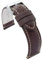 diloy Sportliches Uhrenarmband aus glattem Rindsleder mit weißer Naht – Gepolstert – Größen 14mm 16mm 18mm 20mm 22mm 24mm – Elegant und widerstandsfähig P354 Dunkelbraun 14mm
