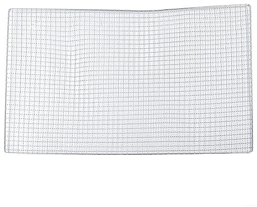 URPIZY Parrillas de parrilla para barbacoa, rejillas de cocina de acero inoxidable, rejillas de cocción reutilizables para camping, barbacoa, herramienta de picnic al aire libre, 60 x 40 cm