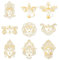 OLYCRAFT 9 Stück 4x4cm Goldene Metallaufkleber Durga Gesichtsaufkleber Selbstklebende Indien Themenaufkleber Mandala Goldene Epoxidaufkleber Für DIY Sammelalben Epoxidharz Wasserflaschendekor