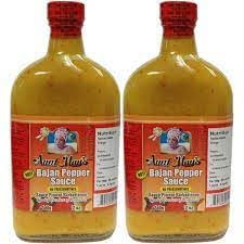 Aunt May's Bajan Pepper Sauce 340g (Pack of 2) | Authentic Barbadian Flavors | Spicy and Savory Hot Sauce | Taste the Caribbean Heat