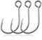 Inline Single Hooks Single Replacement Hooks for Fishing Baits Lures 50pcs High Carbon Steel Big Eye Fish Lure Hooks with Barbed Fishing Spoon Spinner Lure Bait Hooks (2#,50pcs)