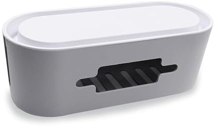 Kofebe Cable Tidy Box, Cable Storage Box, ABS Material for Hiding Messy Cables, Headphone Desktop Cable Organizer Box, TVs Computer Desk Home Office Organizer