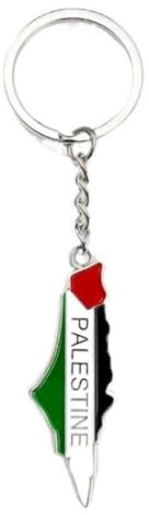 shilipu Israel Palestine Map Flag Keychain Stainless Steel Pendant Key Chain Vintage Pendant Key Ring Support Palestine Keychain Keyring for Home Car Keys Jewelry Souvenir Gift for Men Women