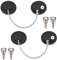 2 Pcs Refrigerator Door Locks, Fridge Lock with 4 Keys Stainless Steel Zinc Alloy Strong Adhesive Lock Protect Baby Safety Used on Refrigerators Freezers Cabinets Dryers Washers(White) (Black-Round)