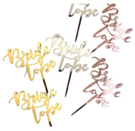cake Topper, Bride to Be, Torte, Muffin, Kuchen, Braut deko, 3 Farben, Rosé, Gold, Silber, cupcake-Topper, JGA, Junggesellinnenabschied Dekoration, Hochzeit, Hochzeitstorte, Partydekoration (Gold)