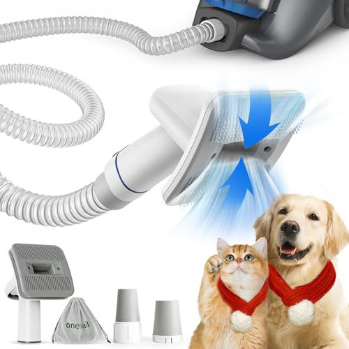 oneisall Dog Brush Vacuum Attachment,dog brush Innovative Dog Grooming kit, 2 in 1 1-1.5'' Hoses Diameter Universal Adapter Compatible with Most Vacuum Cleaners