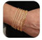 LOLIAS 5 Stück Gold Armbänder für Herren Edelstahl Armbänder Herren Kubanisches Gliederseil Figaro Kette Armband Set für Herren Damen Schmuck Geschenk für Männer ihn Vater Freund Ehemann