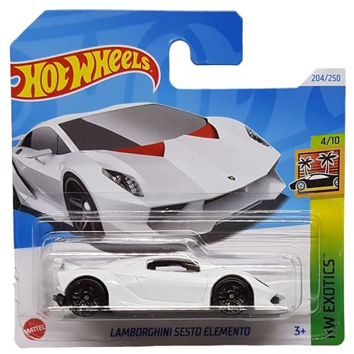 Hot Wheels - Lamborghini Sesto Elemento - HW Exotics 4/10 - HTC23 - Short Card - Auto sportiva - Bianco - Mattel 2024 - 1:64