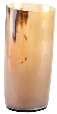 Battle-Merchant - Wikinger Hornbecher - Trinkbecher aus Horn - Mittelalterlicher Met-Krug bis zu 200 ml
