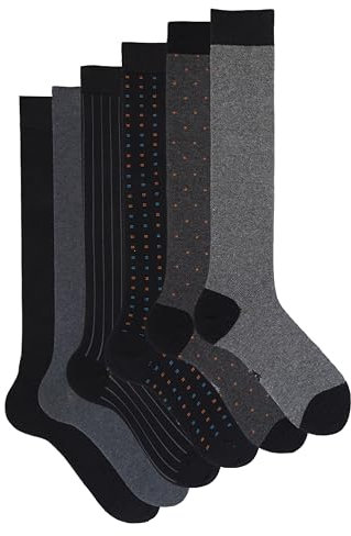 Ciocca Calze Uomo Lunghe Fantasia Caldo Cotone Morbide e Confortevoli - Confezione 3/6 Paia Autunno Inverno [BOXCW6_CLS2_11_1]