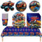 44 piezas Monster Truck Kindergeburtstag Party Vajilla Monster Truck Niños Party Party Tischdeko Vajilla con Monster Truck Deko Folienballon, Monster Truck Party Supplies set, para niños Auto