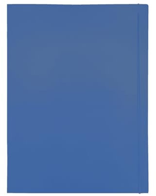 Idena 20173 - Sammelmappe A3 in Blau, Dokumentenmappe aus robuster Pappe, Postmappe mit Innenklappen und Gummizugverschluss