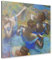 artboxONE Alu-Print 30x30 cm Blaue Tänzer von Künstler Mango Art