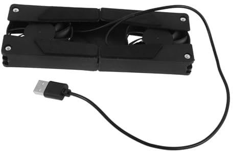 Housoutil Computer Cooling Stand Anti-slip Laptop Cooler Pad Laptop Cooling Fan Riser for Desk Interface