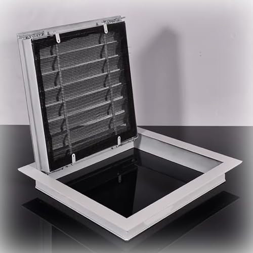 HDYZJQ Square Vent Guard Cover With Mesh, White Radiator Ventilation Hood Fan Cover for Kitchen/Hotel/Dryer Supply or Exhaust, Metal Removable Access Panel(50cm x 50cm)