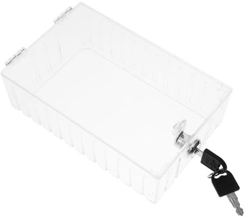 SEWACC Lockable Thermostat Cover with Key Clear Ac Thermostat Protector Ventilated Design for Accurate Readings Compatible with Wall Mounted Thermostats Safety
