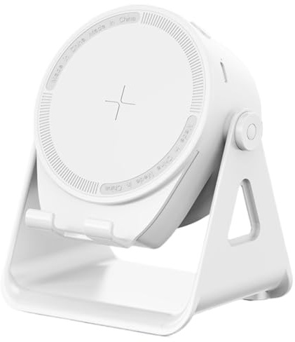 Haut-Parleur Amplificateur pour Téléphone,Support Téléphone avec Haut-parleur à Induction Intégré et Éclairage - Gadgets Électriques à Interaction Intelligente pour Maison Salle de Bain Bureau Table d