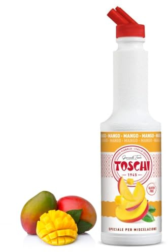 Toschi® | Mango Preparado para Bebidas Base Puré Mango | Jarabe analólico para mezcla ideal para cócteles y bebidas largas, 1 x 1 litro
