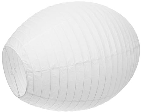 Alipis Weiße Ovale Faltbare Papierlaterne Lampenschirm Origami Design aus Reispapier Leicht und Tragbar Langlebig für Wohnzimmer Schlafzimmer Partydekoration Vielseitiger Japanischer