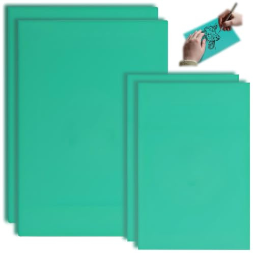 Seutmrou 4 Piezas Placas de Linóleo, Grabado de Goma, Placas de Escultura de Goma, A5+A6 Linóleo Tableros, Linóleo de Goma Blanda, Linóleo Grabado para Sellos, Artesanía y Proyectos de Impresión
