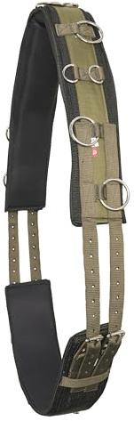 Imperial Riding Longiergurt „IRH Deluxe Extra“, ergonomische Formgebung mit Widerristfreiheit und Metallringen, Olivgrün-Olivgrün, Pony