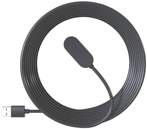 Arlo Indoor Magnetic 8 ft Charging Cable - Works with Arlo Pro 5S 2K, 4, 3, 4 XL, Ultra, Ultra 2 XL, Go 2 and Floodlight Cameras, Black