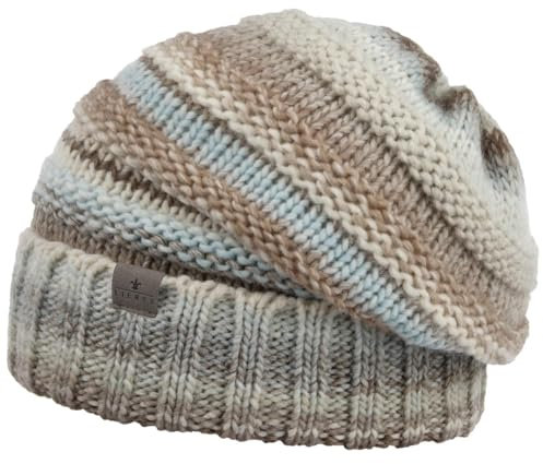 LIERYS Bernardo Oversize Strickmütze Damen/Herren (26 cm lang) - Made in Germany - Wintermütze aus Schurwolle - Long Beanie in One Size 55-63 cm - Mütze mit Umschlag - Winter hellblau One Size