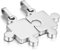 Cupimatch Silber Unisex Edelstahl Halskette mit passendem Puzzle-Anhänger Paar Halskette Anhänger für Männer Frauen mit Halsketten - 2 Stück