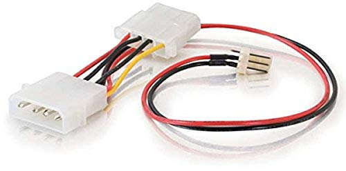 C2G/Cables to Go 27078 3-Pin Fan to 4-Pin Pass-Through Power Adapter Cable (6 Inch)