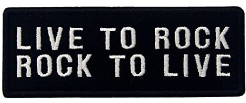 Live To Rock Rock zu Leben Embroidered Iron On Nähen Auf Patch