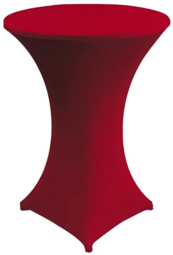 Gastro Uzal Hussen für Stehtische und Bistrotische Stretch Stehtischhussen Größen (Rot, Ø 80-85 cm)