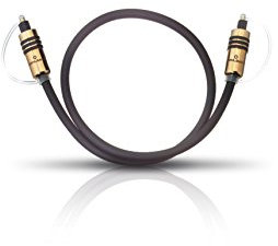 Oehlbach Hyper Profi Opto 50 - Erstklassiges optisches Digitalkabel mit Toslink-Steckern - Metallstecker, hohe Übertragungsrate - 0,50 m - schwarz