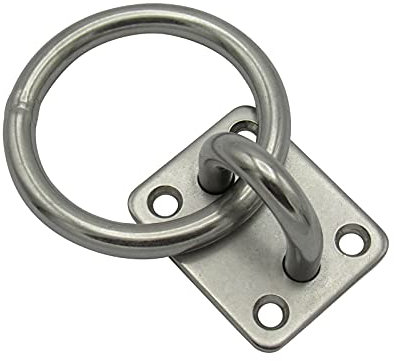Stainless Steel Marine Eye Plate with Ring 8MM x 50MM (Lashing Tie Down Boat Yacht)