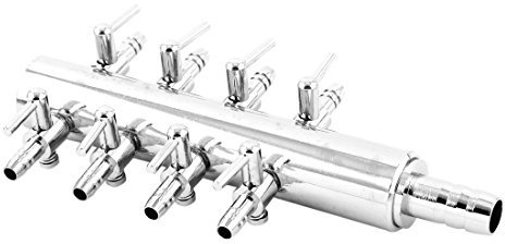 sourcing map Aquarium 8 Way Inline Manifold Air Flow Pump Tubing Splitter Lever Control Valve