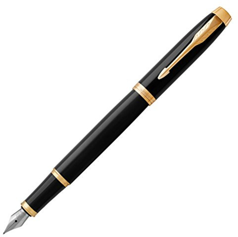 PARKER 1975594 Fountain Pen, F, Fine Point, IM Core Line, Black GT, Dual Use, Genuine Import, Approx. 6.0 x 0.4 inches (153 x 10 mm)