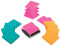 Post-it Dokumentenhalter (R330-12WDVA), sortiert, 7,6 x 7,6 cm