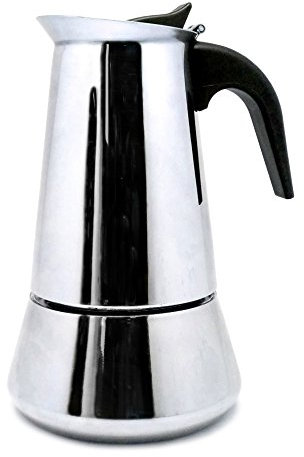 Nerthus Cafetera de inducción 6 tazas Caffettiera induzione 6 Tazze, Acciaio Inossidabile, Argento