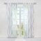 HongYa 1er-Pack Voile Gardine Transparenter Vorhang mit Schlaufen Wellen Druck H/B 175/140 cm Weiß Silber