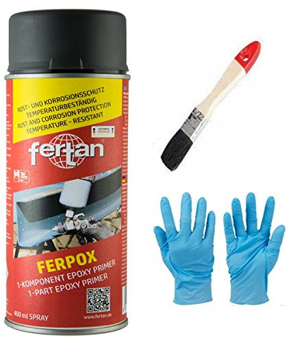 Fertan FERPOX 1-Komponent Epoxy Primer Der perfekte Rostschutz inkl. Pinsel von E-Com24 (Ferpox Spray 400 ml)