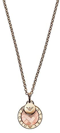 Emporio Armani Necklace for Women , Length: 420mm +/-5mm / Size pendant: 15mm x 15mm x 2mm Rose Gold Sterling Silver Necklace, EG3375221
