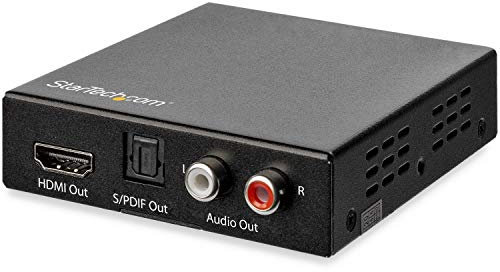 StarTech.com Estrattore Audio HDMI 4K con Supporto 4K 60Hz - De-embedder Audio HDMI® HDR con Cavo Ottico Toslink®
