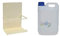 Pack bidón garrafa de plástico para condensados diez litros + Soporte pared