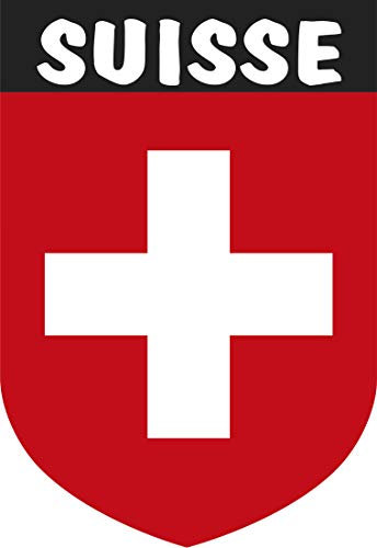 Autocollant blason suisse 40 x 60 mm.