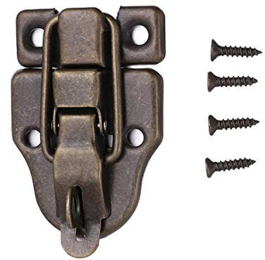 Healifty 6 Piezas Cierres De AleacióN Para Caja De Madera Vintage, 40 * 62mm, Cerraduras De Gancho Con Orificio Para Llave, Ideal Para Joyero, Caja De Herramientas