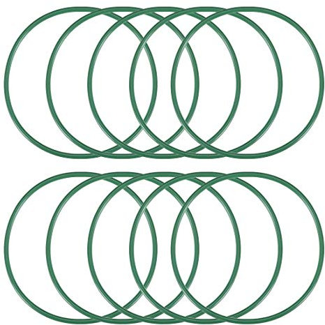 sourcing map 10 Stücke Gummi O-Ringe FKM Dichtungsdichtung für Maschinen Installation 55mm OD Rundform 2mm Breite Grün 70A