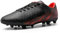 Dream Pairs Zapatillas de Fútbol Hombre Botas de Fútbol Zapatos de Fútbol al Aire Libre Tacos Deporte Atletismo Sala,Size 43,Negro/Rojo,Mega-1