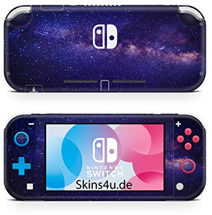 Skins4u Aufkleber Folie Skin Case Cover Schutzfolie Skins kompatibel mit Nintendo Switch Lite Klebe-Folie (Milky Way)