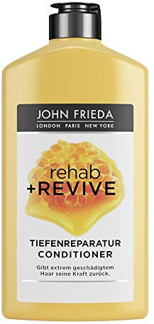 John Frieda Rehab + Revive Reparatur-Conditioner - Für extrem strapaziertes, geschädigtes Haar - Mit kostbarer Honig-Mischung, 250 ml