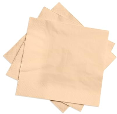 We Can Source It Ltd - Buttermilk/Cream 2-Ply Paper Napkins 24cm - Cocktail Napkins for Bars, Restaurants, Cafés, Parties & Home - Recyclable Disposable Bar Caddy Napkins - Pack of 1000 (4)